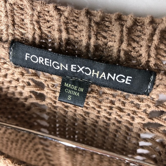 Foreign Exchange Open Knit Boho Oversized Slouchy Sweater - Picture 3 of 5